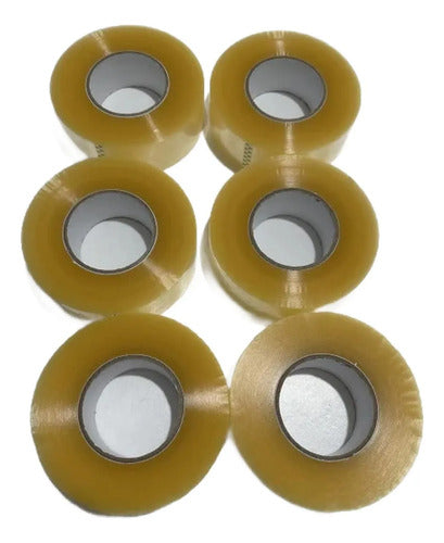 6 Cintas Embalaje Huincha Adhesiva 300m 48mm 45mic - Norplat Transparente Lisa