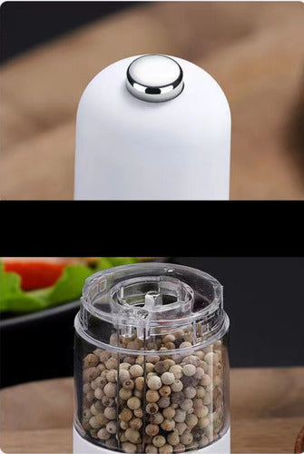 Pimentero Salero Molinillo Electrico Dispensador - Norplat Blanco