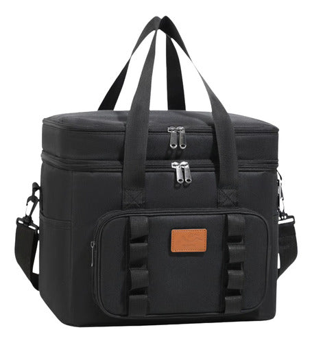Bolso Cooler 24 Litros Termico Multi Compartimientos Norplat Negro