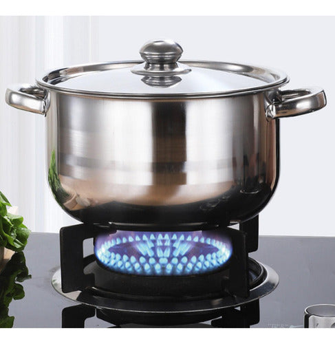 Bateria De Cocina Acero Inoxidable 4 Ollas Induccion Norplat Plateado