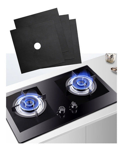 Pack 4 Protector De Cocina Reutilizable Lavable - Cukin Negro