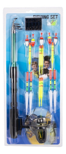 Kit Completo Pesca Norplat Accesorios Caña Carrete Señuelos