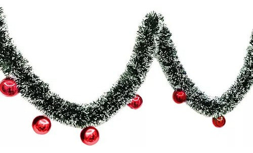 Pack X10 Guirnaldas Espumillón Navideñas 5m Adornos Navidad Verde
