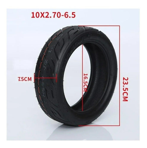 Neumático Tubular Para Scooter  De 10  X 2.7  - Eciclos