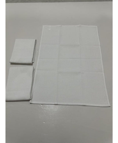 Set 3 Huasca Paño De Cocina Repasador Gastronomico - Norplat Blanco
