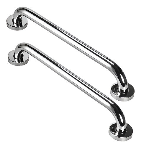 2 Barras De Seguridad Apoyo Pasamanos Acero Inox - Norplat Plateado