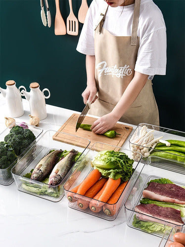 Organizador Para Refrigerador Plástico Transparente Big - Transparente