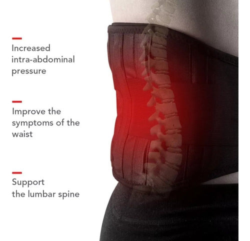 Faja Lumbar Cinturón - Genera Calor - Lumbalgia - Norplat S