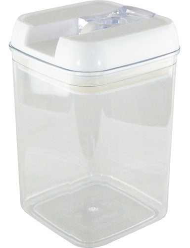 Contenedor Alimentos Hermético Cierra Fácil 0.8 Lts - Cukin Blanco