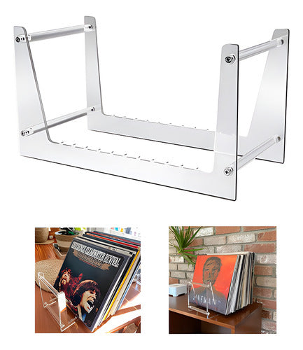 Organizador Acrilico Para 50 Discos Vinilo Libros - Norplat