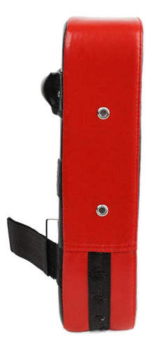 Foco Escudo 3 Agarres Boxeo Mma Karate Taekwondo - Norplat Rojo Y Negro