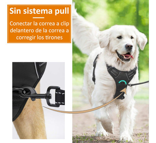 Norplat Pechera Perro Arnes Anti Tirones Reflectante Negro L Anti-tirones