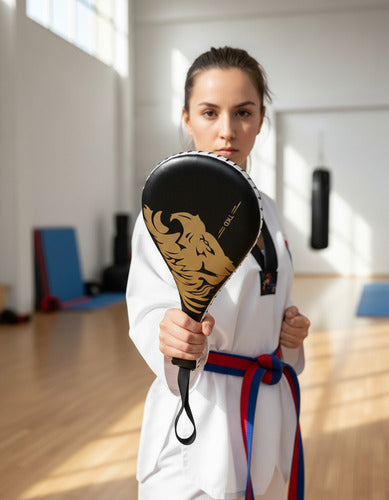 Paleta Doble Para Entrenamientos Golpes Taekwondo - Norplat Negro Standard Tigre