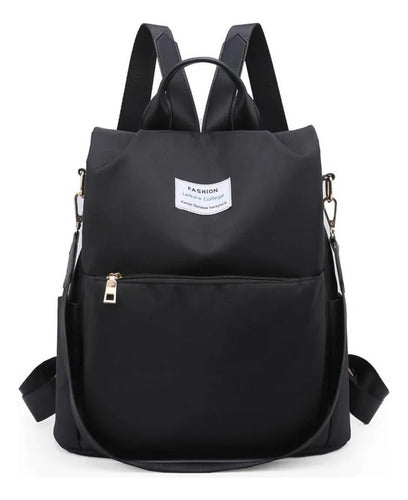 Mochila Bolsa De Mujer Impermeable Tik Tok Viral - Norplat Liso Negro