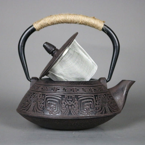 Tetera Fierro Hierro Fundido 800ml Infusor Te Arte - Cukin Negro