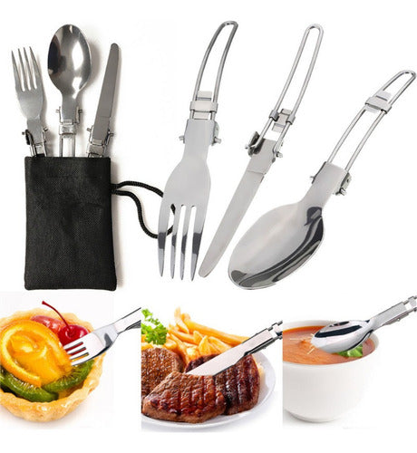 Set Ollas Camping 6 Piezas Con Cubiertos Y Estuche - Cukin