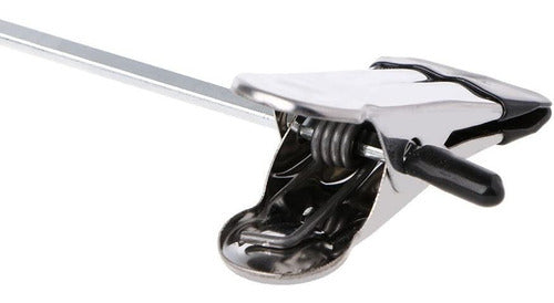 Pack 10 Colgadores Ganchos Metalicos Con Pinza Para Pantalon Plateado