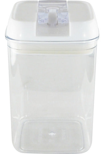 Contenedor Alimentos Hermético Cierra Fácil 0.8 Lts - Cukin Blanco