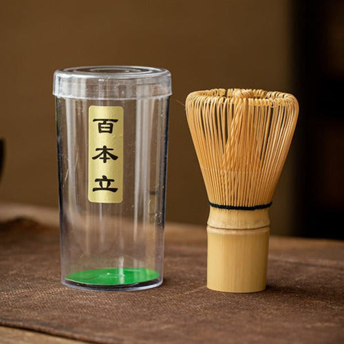 Batidor Infusor Revolvedor De Bambú Set Te Matcha - Norplat - Marrón Claro