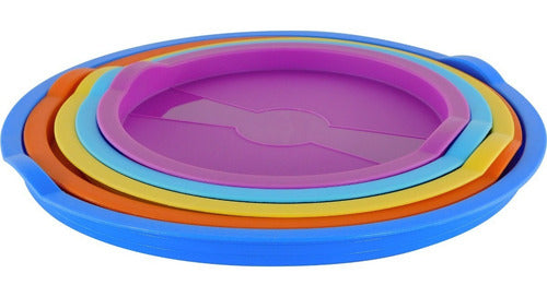 Pack De 5 Bowls Para Alimentos Herméticos - Colores Surtidos Plateado