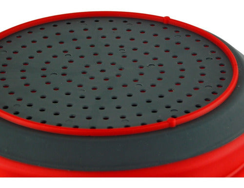 Colador Plegable Para Lavar Fruta O Verdura - Cukin Gris Y Rojo