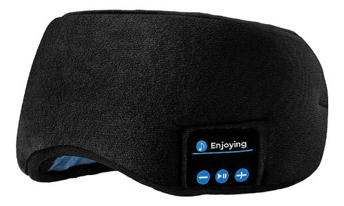 Antifaz Audífonos Bluetooth Inalámbricos Para Dormir Estéreo Negro Liso