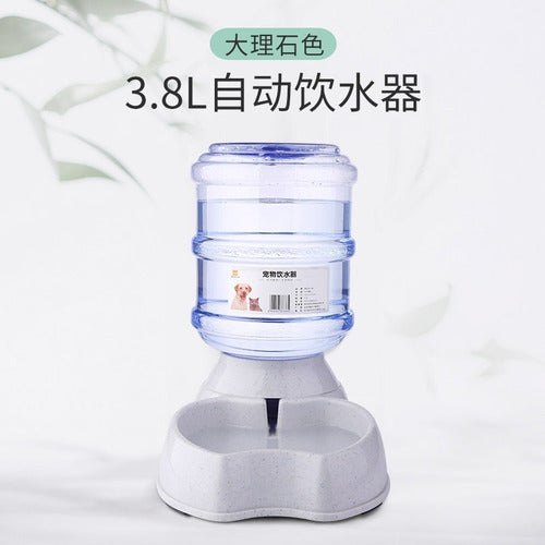 Dispensador Automático Bidón Agua Para Mascota Perros Gatos Gris