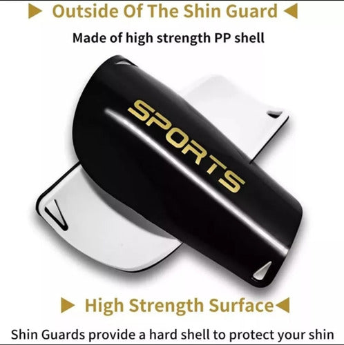 Canilleras Futbol Espinilleras + Manga Protectora - Norplat L Negro