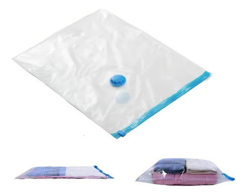 Set 10 Bolsas Al Vacio P/ Ropa Viaje Sellado 90x120 Norplat Transparente