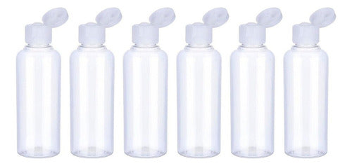 Set 6 Botellas Viaje Dispensadora 100ml Transparente Norplat