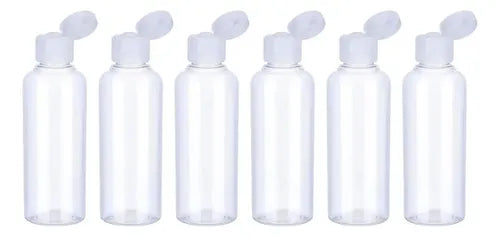 Set 6 Botellas Viaje Dispensadora 100ml Transparente Norplat