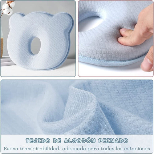 Almohada Para Bebe Norplat - Cojin Plagiocefalia Guagua Celeste
