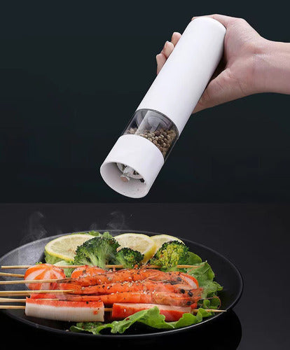 Pimentero Salero Molinillo Electrico Dispensador - Norplat Blanco