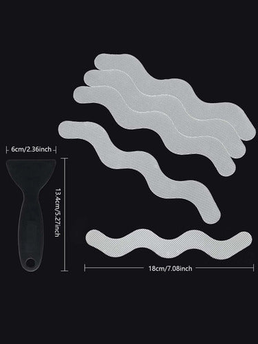 Pegatinas Norplat Antideslizantes Para Ducha Tina + Espatula Blanco