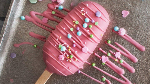 Kit 4 Moldes Para 4 Helados Silicona + 200 Palitos - Norplat Blanco