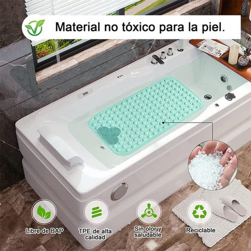 Piso Goma Antideslizante Para Ducha Tinas Alfombra - Norplat Verde Oscuro