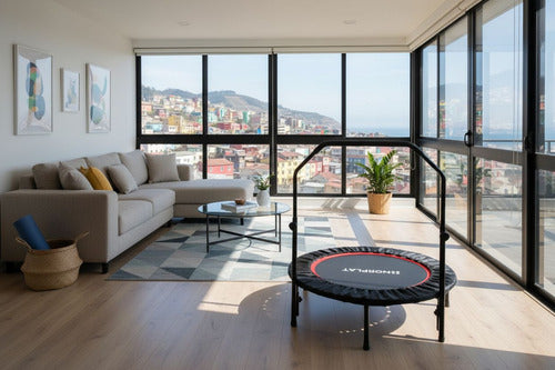 Trampolín Fitness Norplat Plegable 100cm 1m Cama Elastica Negro