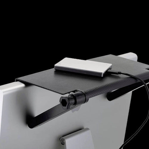 Repisa Pantalla Plegable Ajustable Soporte Decodificador Ome Negro