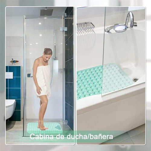 Piso Goma Antideslizante Para Ducha Tinas Alfombra - Norplat Verde Oscuro