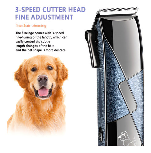Máquina De Afeitar Cortar Pelaje De Animales ( Gato, Perro) - Azul