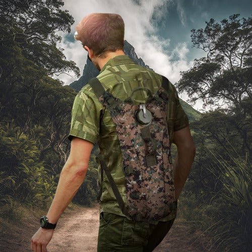 Mochila Hidratacion Camelbak Outdoors + Bolsa Agua - Running Verde Camuflado Liso