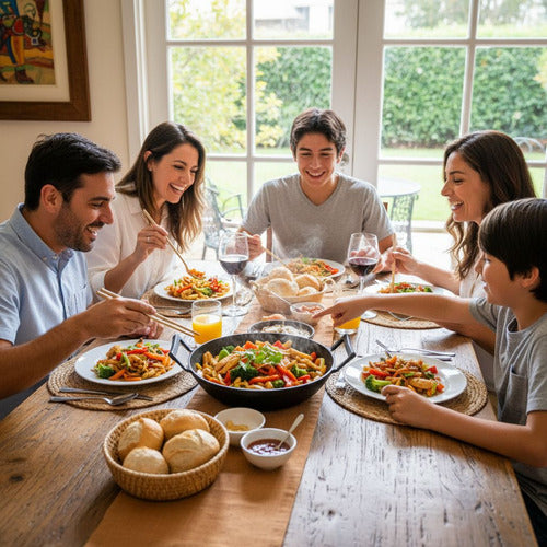 Wok De Hierro Fundido 32 X 9 Cm Redondo - Norplat Negro