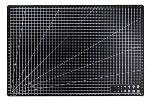 Bases De Corte A1 Norplat Ángulos 90x60cm Tabla Salvacortes Negro