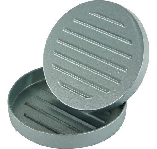 Prensa Para Hamburguesa De Aluminio Plateado