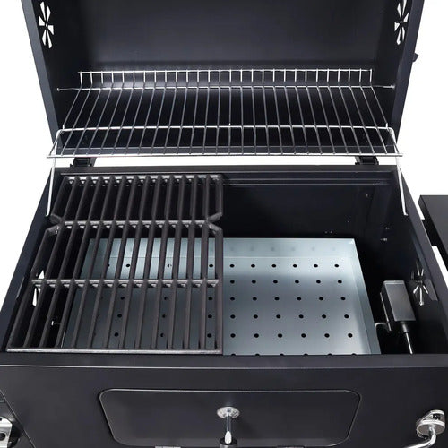 Parrilla Carbón Tapio Norplat Asado Elevador Bbq Grill Rueda Negro