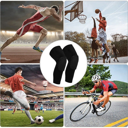 Par Rodillera Honeycomb Con Proteccion Deportiva Negro L