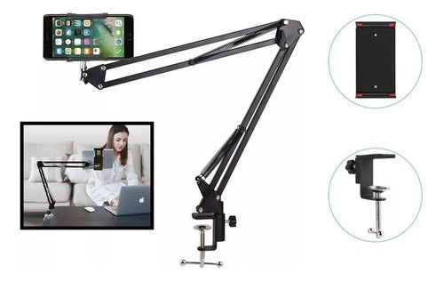 Soporte Celular Escritorio Porta Celular Universal Con Brazo