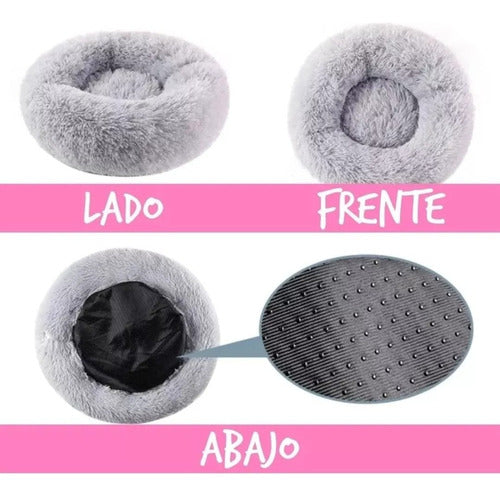 Cama Mascotas Perros Grandes Antiestres 80cm Talla Xl - Wuf Negro