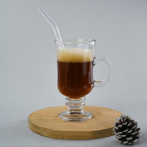 Set 6 Tazas Para Capuchino Café Té Vidrio 250ml Cappuccino Transparente Capuchino