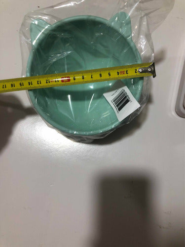 Cuenco Para Mascotas Inclinado Elevado Para Gatos Perros Wuf Verde